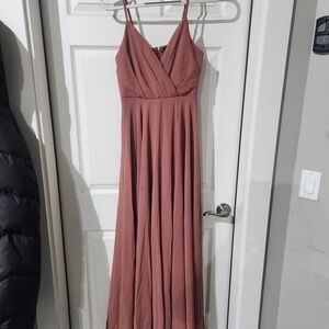 Lulu's Dusty Rose Maxi Dress